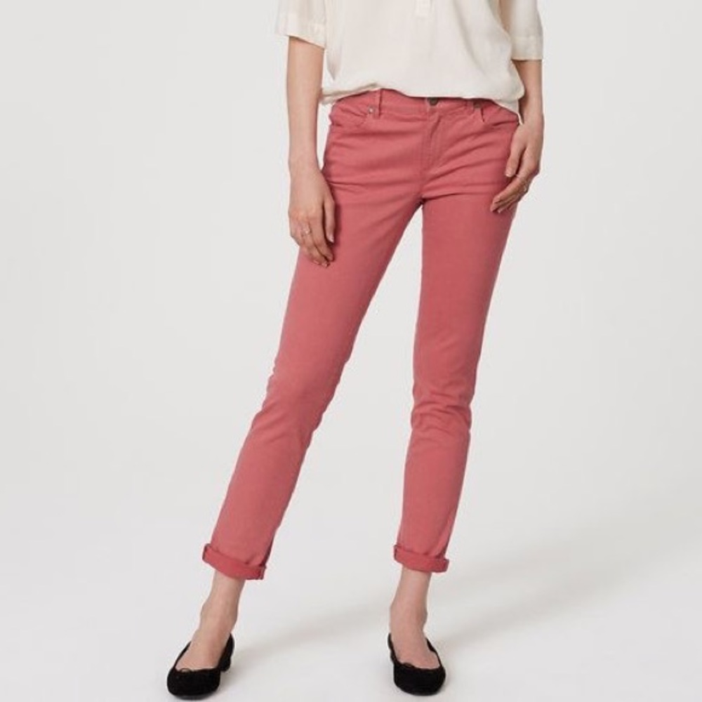 Loft Modern Skinny Crop Jeans 6/28 Shaded Rose